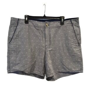Columbia PFG‎ Anchor Print Shorts Women's Size 18 Outdoor Casual Blue Nautical